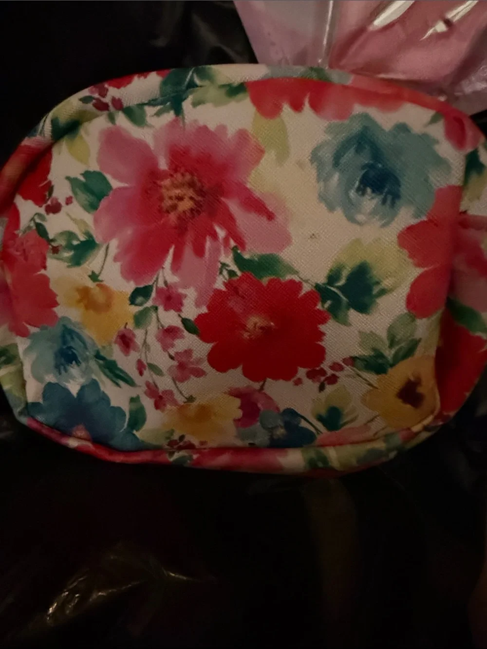 Pioneer woman floral cosmetic bag filled